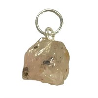 Rough 3.02ct Pink Quartz Gem Charm Pendant