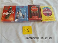 4 Sets of New Coke Playing Cards