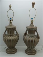 Pair Large Contemporary Lamps
