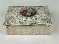 M&R hand painted USA powder dish box