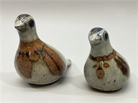 2 Mexican Tonala Folk Art Pottery Birds