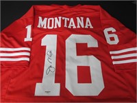 Joe Montana signed football jersey COA