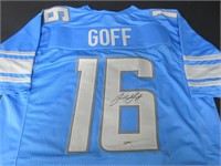 Jared Goff signed football jersey  COA