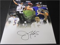 Joe Flacco signed 16x20 photo JSA COA