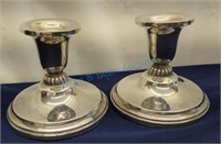 Weighted silver candlesticks