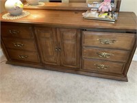 6 DRAWER 2 DOOR DRESSER 72 IN X 20  IN X 64 IN WIT