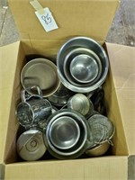 box lot of kitchen items..T-Fal pots and pans