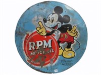 MICKEY MOUSE RPM MOTOR OIL BARREL LID