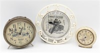 Harley-Davidson & Indian Motorcycle Clocks 3-3/4"