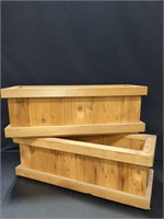 2 Cedar Box Planters