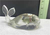 Clear glass whale