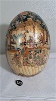 Large Gilded Painted Asian egg