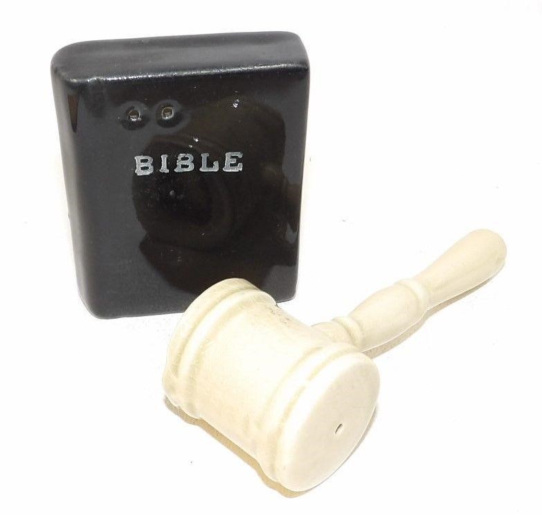 Vintage Gavel & Holy Bible Set