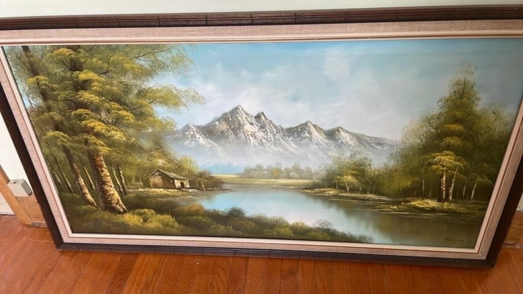 53 inch Vintage Oil Painting Framed