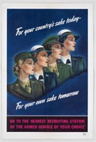 WWII WOMEN'S RECRUITING WWII POSTER