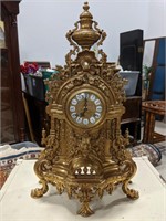 Gold Tone Mantle Clock