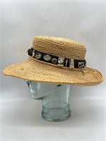Vintage Scala Collection Straw Golf Hat