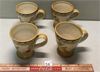 NEAT SIGNED/STAMPED POTTERY MUGS