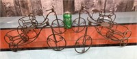 Metal "tricycle" plant holders