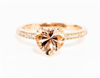 Jewelry 14kt Rose Gold Morganite & Diamond Ring