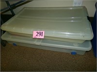 2 UNDERBED CLEAR  TOTES