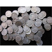 Lot of 100 Buffalo Nickels Readable Date