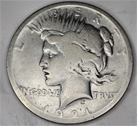 1921 First Year Semi Key Date Peace Dollar