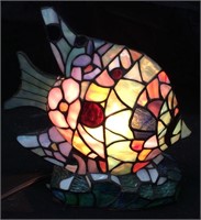 STAIN GLASS FISH LAMP