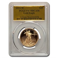 2012-w 1/2oz Pf American Gold Eagle Pr70 Gold Foil