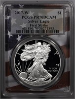 2017-W Silver Eagle PR70 DCAM PERFECT First Strike