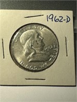 1962D Franklin Silver Half Dollar