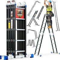 Bryner 19.6ft Folding Ladder  7 in 1  330lbs