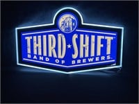 THIRD SHIFT LIGHTED BEER SIGN