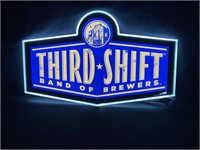 THIRD SHIFT LIGHTED BEER SIGN