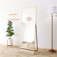 65x22 Gold Standing Floor Length Mirror