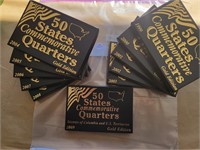 55 Pcs State DC and Territories Quarters Gold