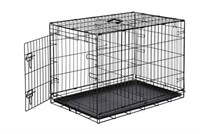 Folding Metal Dog Crate, 36 x 23 x 25 In