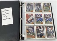 18 page binder of 1991 star player cards Topps &