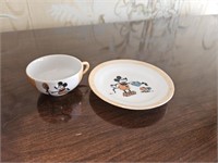 Vintage Mickey Mouse Teacup & Saucer