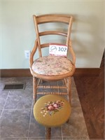 Chair and Foot Stool
