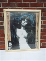 Madonna by Edvard Munch framed art print. 22.5" x