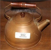 Copper Tea Kettle w/ Wooden Handle