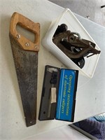 Electronic Calipers, Hand Saw, C Clamp, Wood