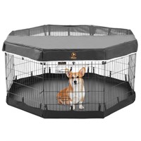 PJYuCien Foldable Exercise Metal Pet Playpen with