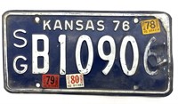 1976 Kansas License Plate