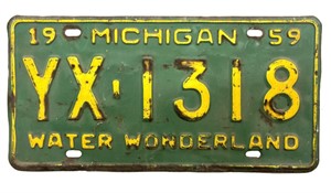 1959 Michigan License Plate