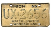 1966 Michigan License Plate