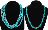 Navajo Silver & Chunky Turquoise Necklaces, 2