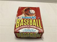 1991 Fleer Baseball Hobby Box with 36 Packs