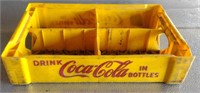 Vintage yellow Coca-Cola 24 Bottle Flat